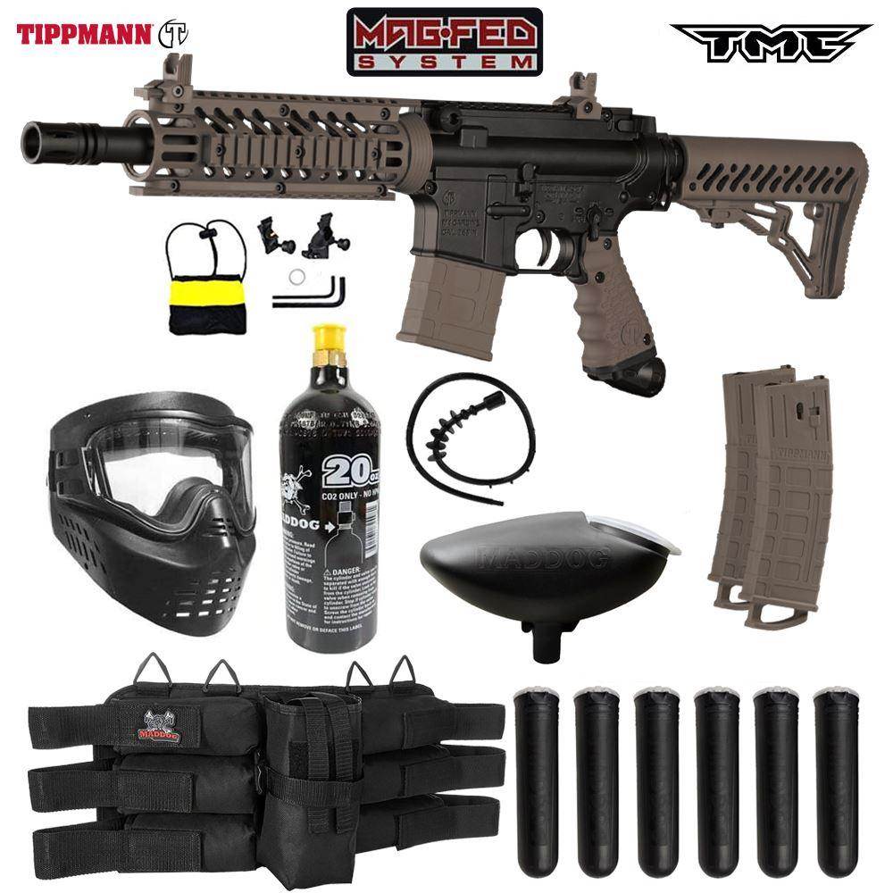 Maddog Tippmann TMC MAGFED Titanium Paintball Gun Starter Package - PaintballDeals.com