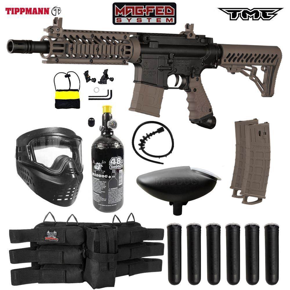 Maddog Tippmann TMC MAGFED Titanium Paintball Gun Starter Package - PaintballDeals.com