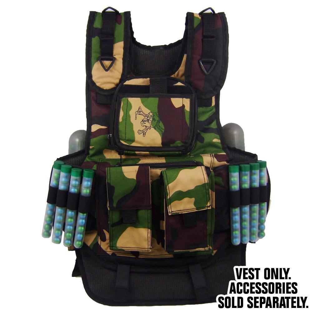 Maddog Tactical Paintball Vest Pod Holder - Woodland Camo