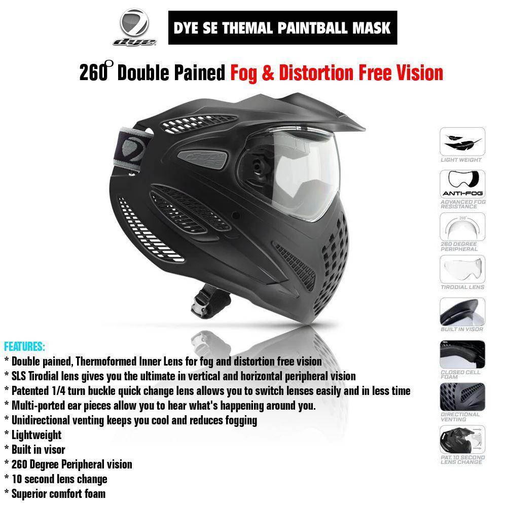 Dye Rize CZR Paintball Gun with Dye SE Thermal Paintball Goggles and Dye LT-R Paintball Loader Combo Package