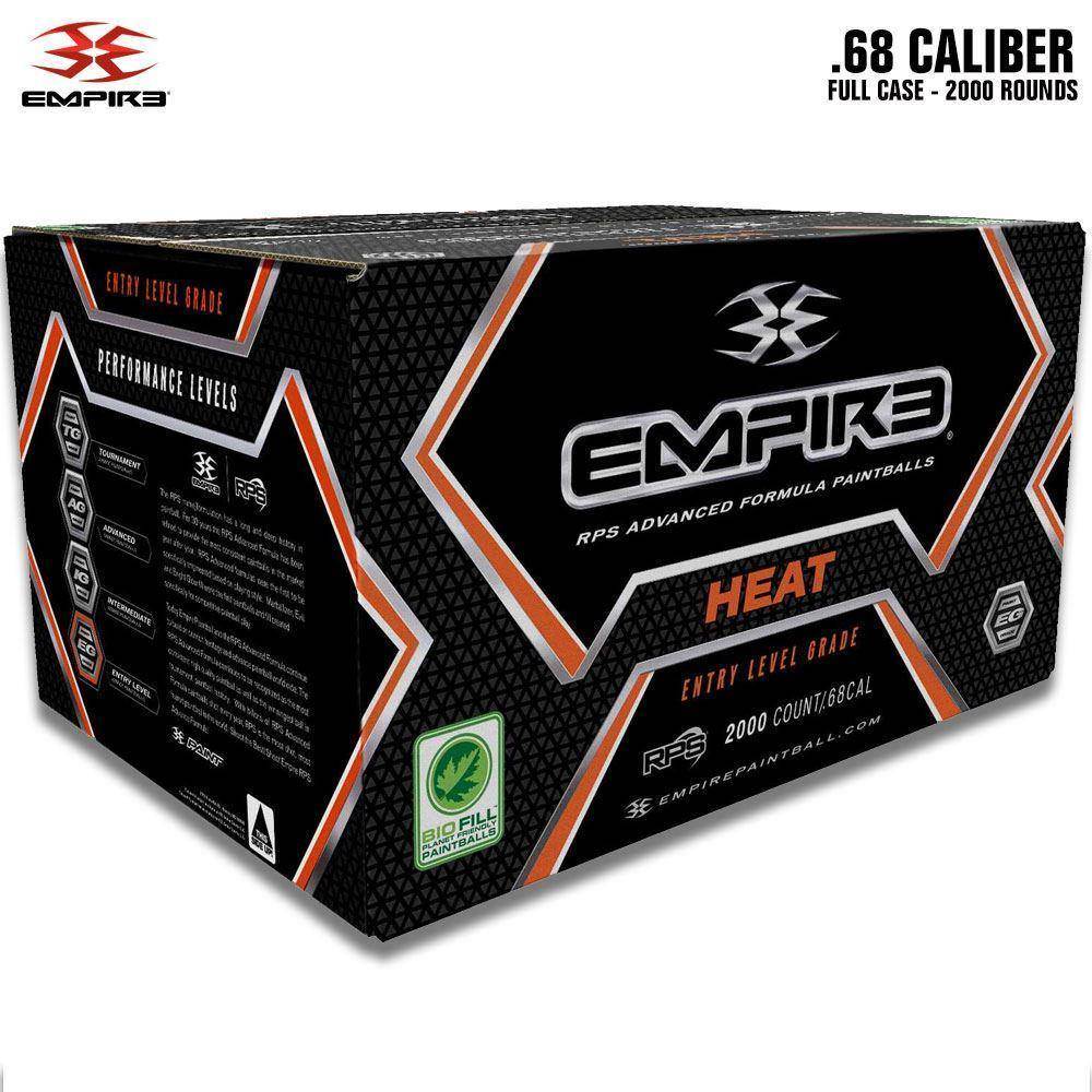 Empire Heat .68 Caliber Paintballs - Orange Shell / Orange Fill - PaintballDeals.com