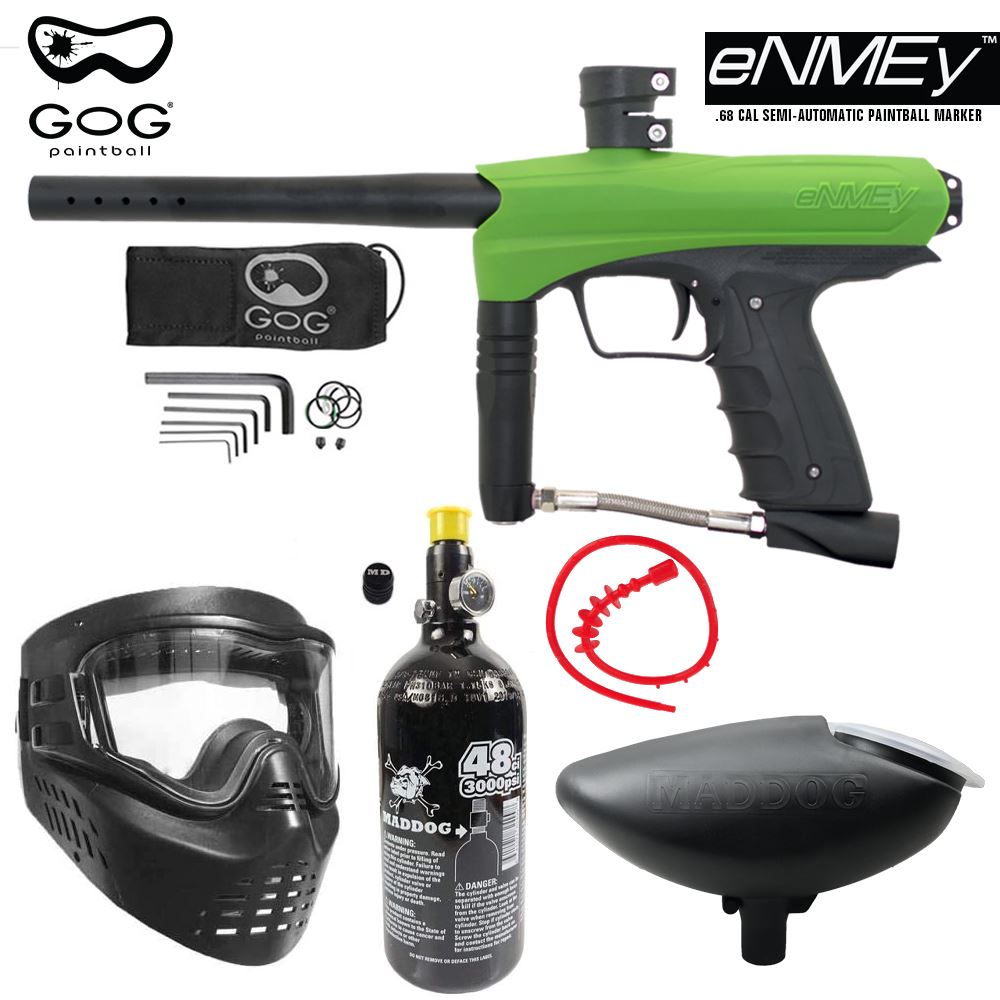 Maddog GoG eNMEy Paintball Gun Marker Bronze HPA Starter Package