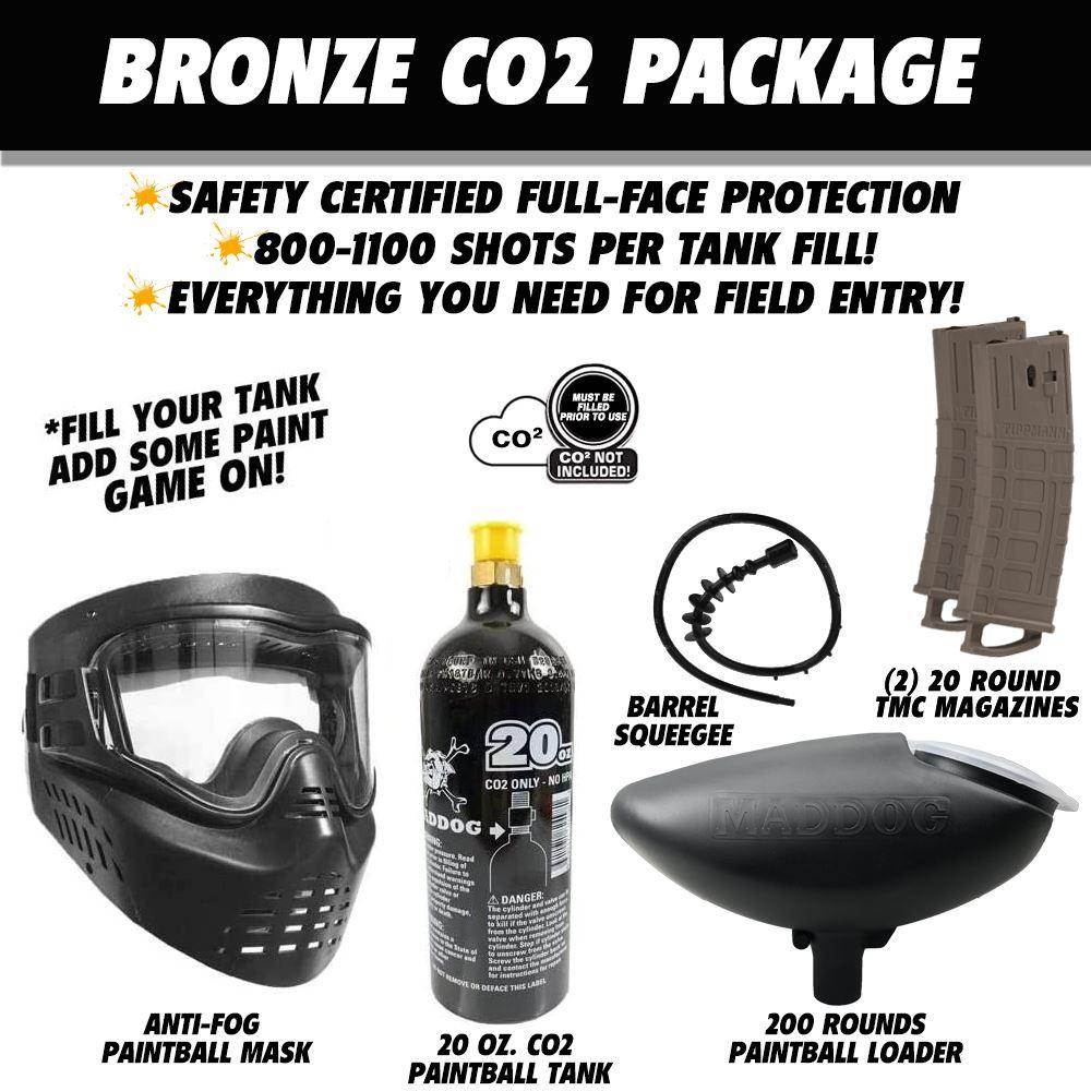 Maddog Tippmann TMC MAGFED Bronze Paintball Gun Starter Package - PaintballDeals.com