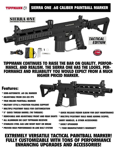 Maddog Tippmann Sierra One Specialist Paintball Gun Package