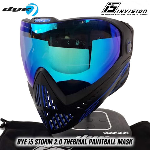CLEARANCE Dye i5 Paintball Goggles - Storm 2.0 - Black / Blue - Used But NOT Abused*