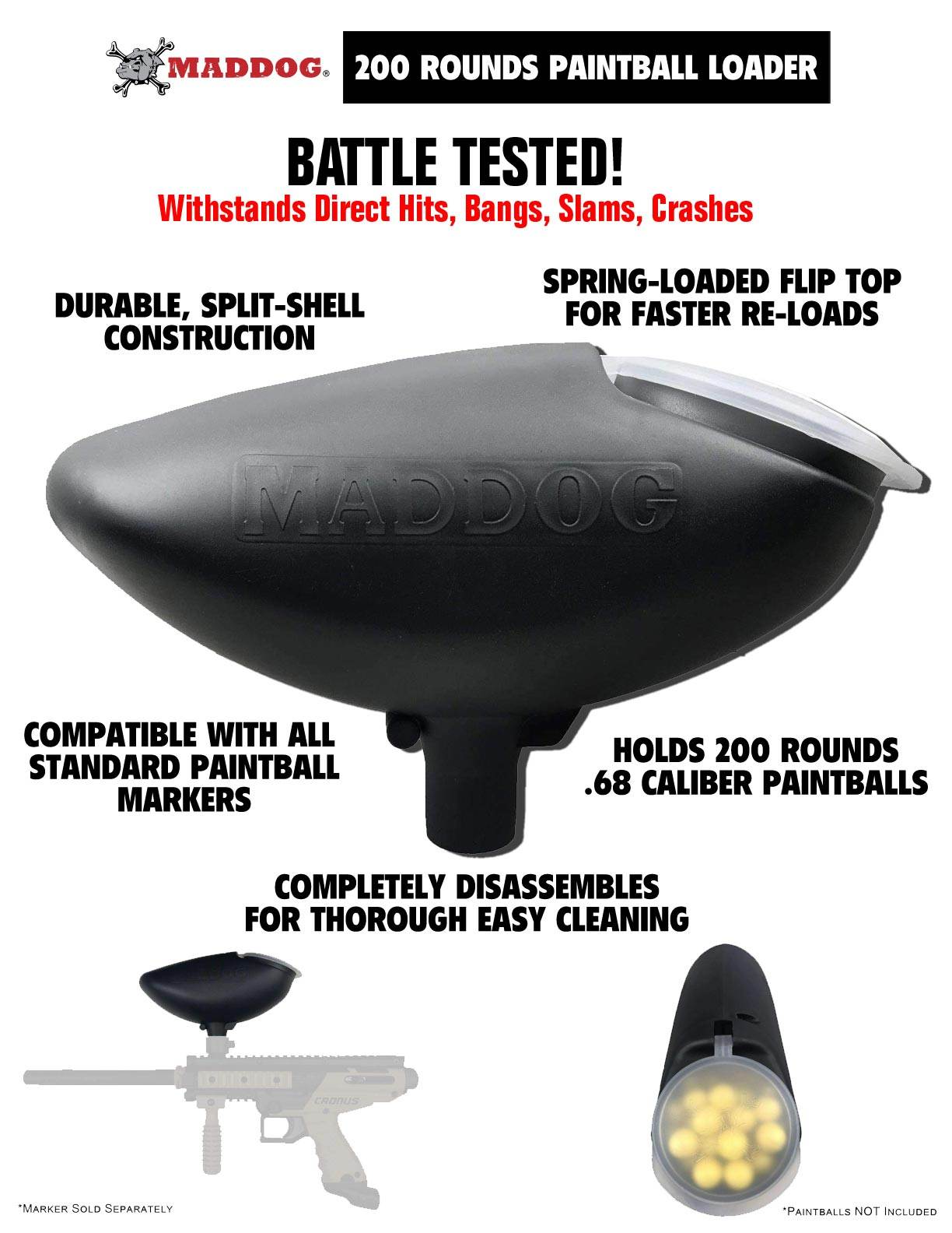 Maddog Tippmann Cronus Titanium HPA Paintball Gun Marker Starter Package - PaintballDeals.com