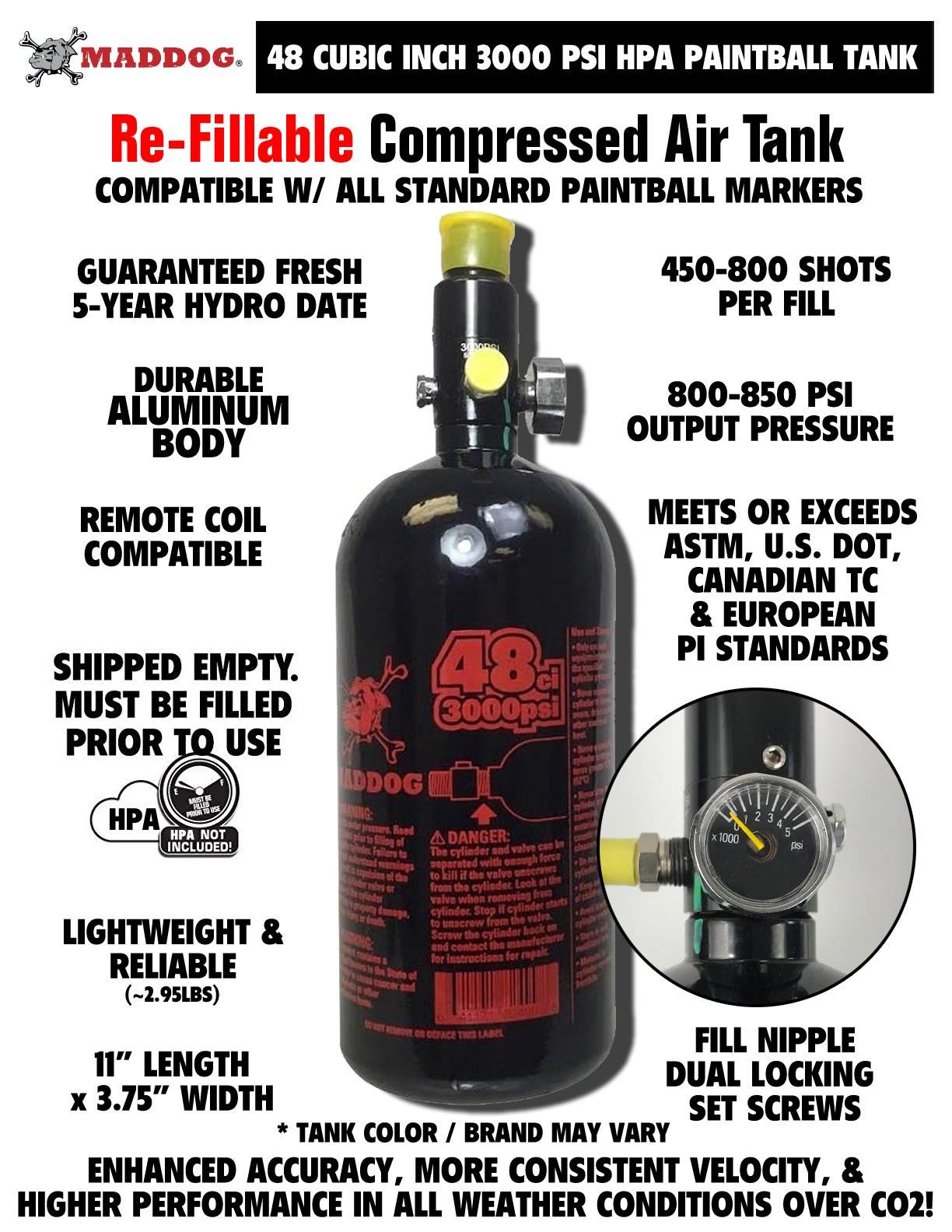 Dye Rize CZR Maddog Elite HPA Paintball Gun Package