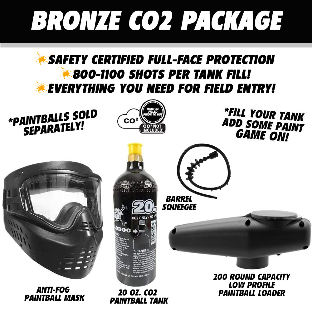 Maddog Tippmann A-5 Bronze CO2 Paintball Gun Marker Package