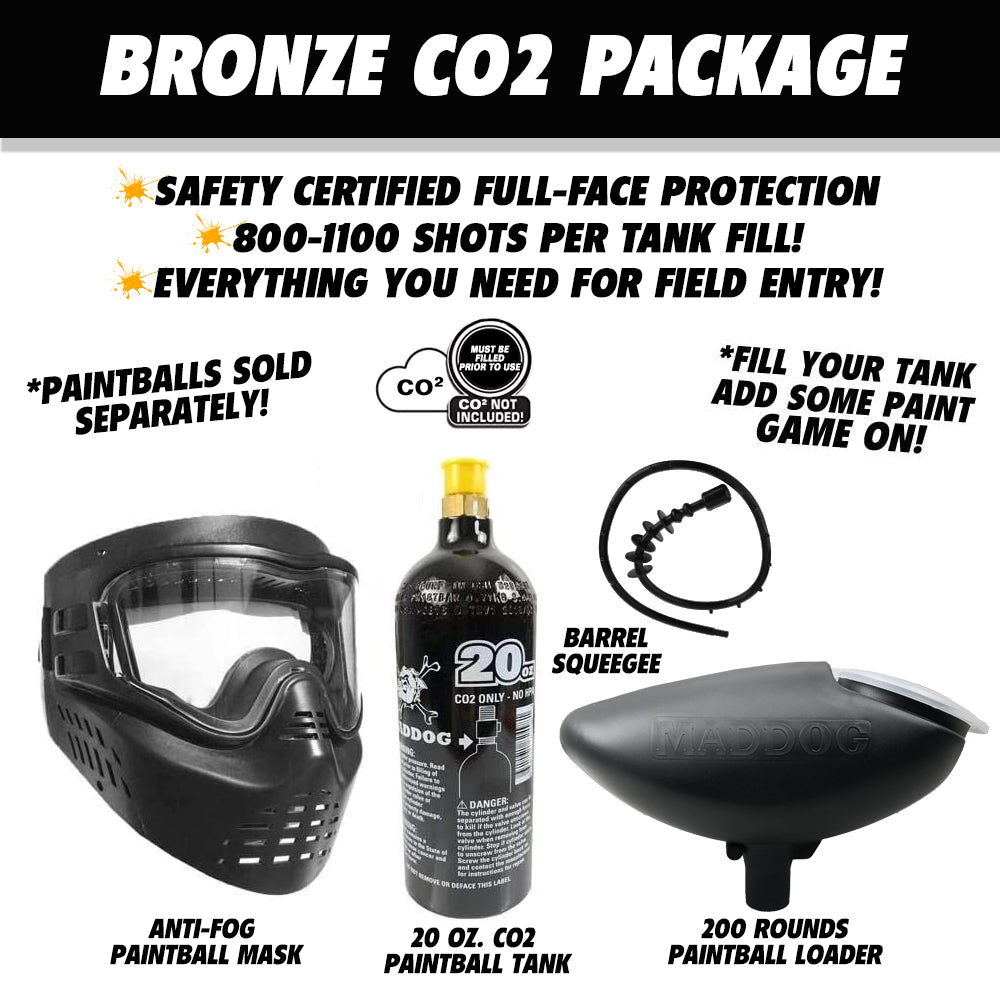 Tippmann Cronus Tactical Bronze CO2 Paintball Gun Package