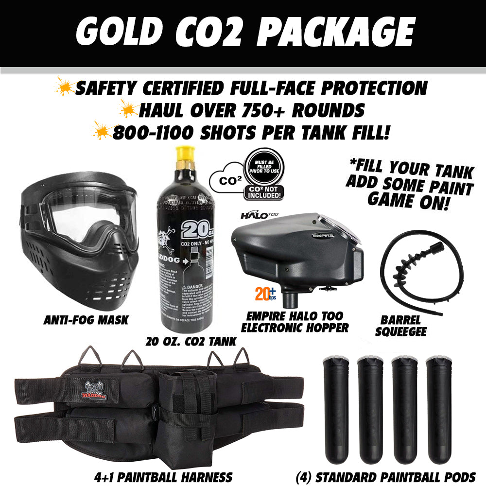 Tippmann Cronus Tactical Gold Paintball Gun Package