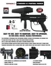 Maddog Tippmann A-5 Titanium HPA Paintball Gun Marker Starter Package