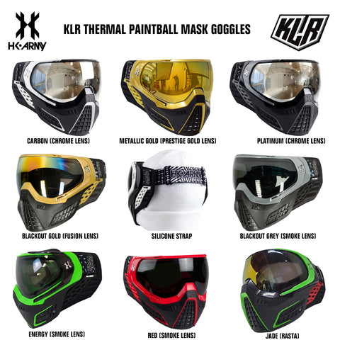 JT ProFlex Thermal Paintball Mask - RASTA mask / Clear Lens