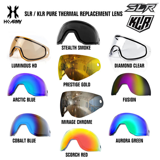 HK Army SLR / KLR Paintball Mask Goggle Pure Dual Pane Thermal Replacement Lens