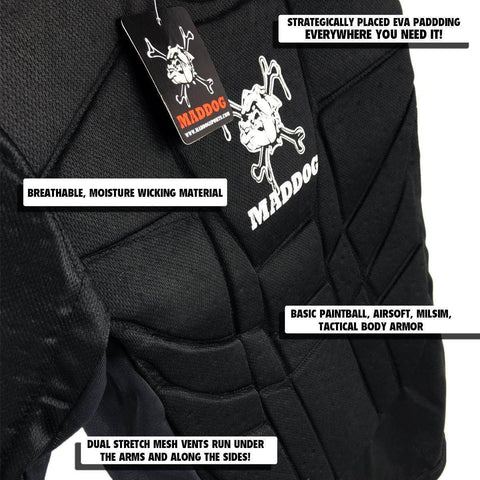 CLEARANCE - Maddog Sports Pro Padded Chest Protector Shirt - Used But NOT Abused* - PaintballDeals.com