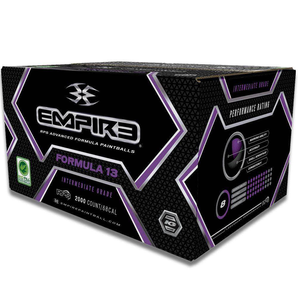 Empire Formula 13 .68 Caliber Paintballs - Orange Shell / Yellow Fill - PaintballDeals.com
