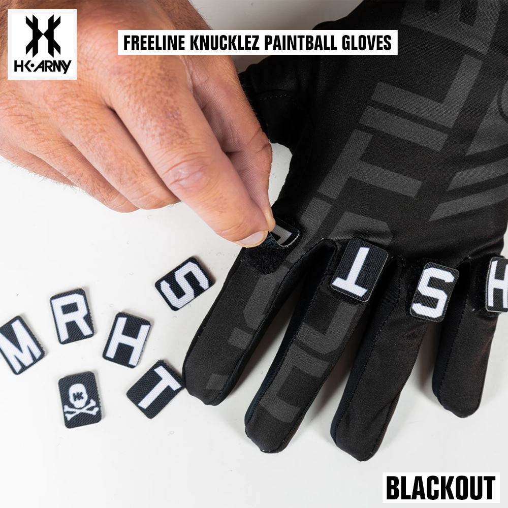 HK Army Freeline Knucklez Paintball Gloves - Blackout
