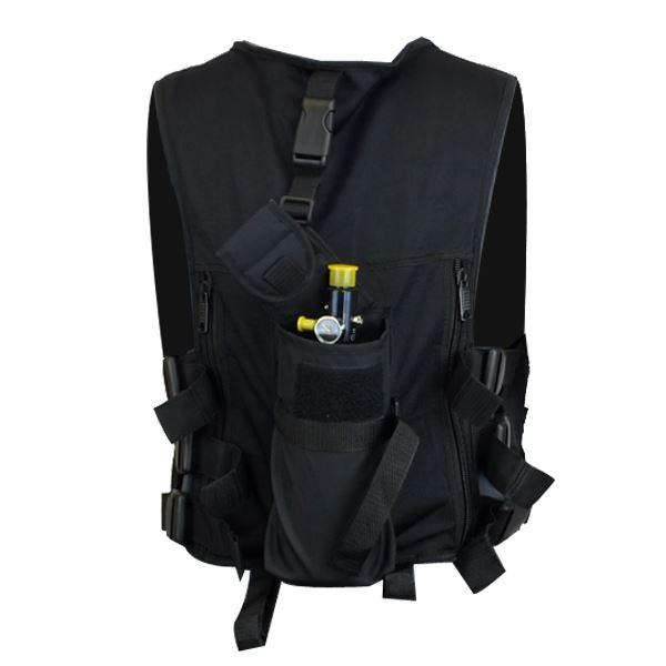 CLEARANCE - Maddog Lightweight Paintball Sport Vest - Black - OPEN BOX