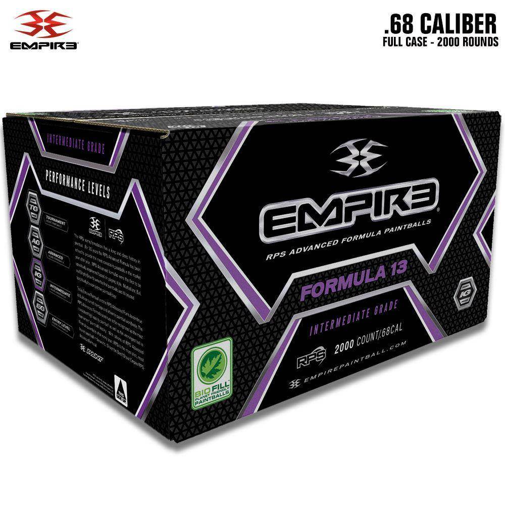 Empire Formula 13 .68 Caliber Paintballs - Orange Shell / Yellow Fill - PaintballDeals.com