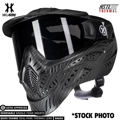 CLEARANCE  - HK Army HSTL Goggle Thermal Dual Paned Paintball Mask - Carbon Fiber - OPEN BOX