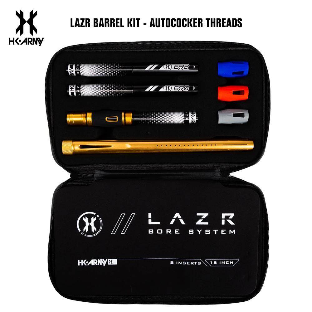 HK Army LAZR Paintball Barrel Kit - Autococker Threads - Black Inserts - PaintballDeals.com