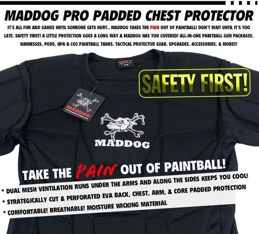 CLEARANCE - Maddog Sports Pro Padded Chest Protector Shirt - Used But NOT Abused* - PaintballDeals.com