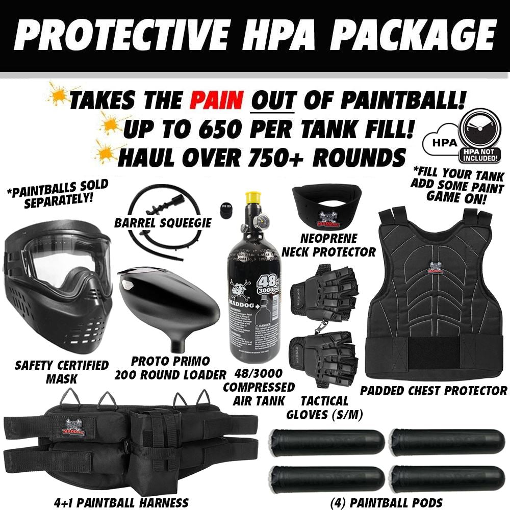 Maddog Tippmann 98 Custom Platinum Series Protective Paintball Gun Marker Starter Package