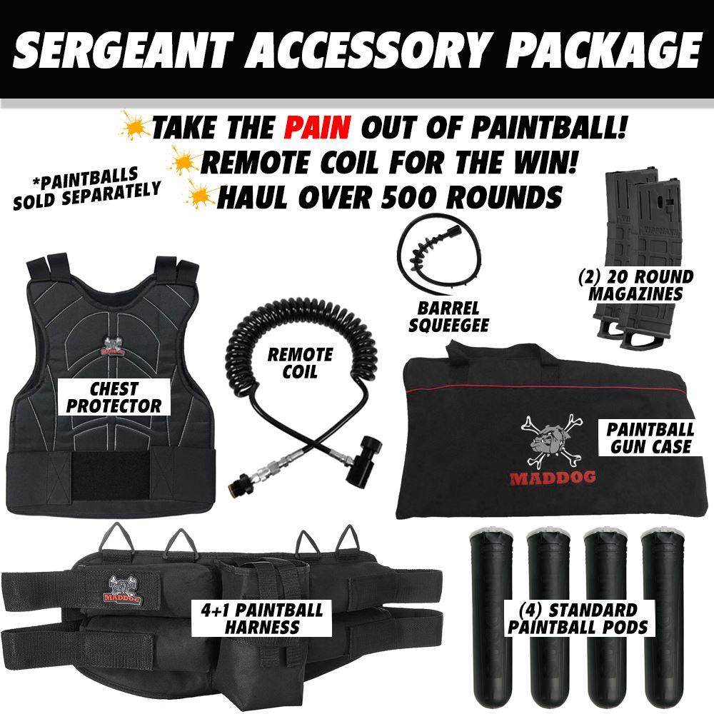 Maddog Tippmann TMC MAGFED Sergeant Paintball Gun Starter Package - PaintballDeals.com