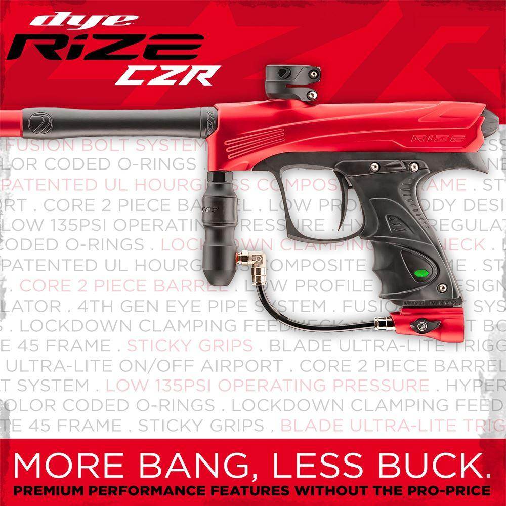 Dye Rize CZR Paintball Gun with Dye LT-R Paintball Loader Combo Package