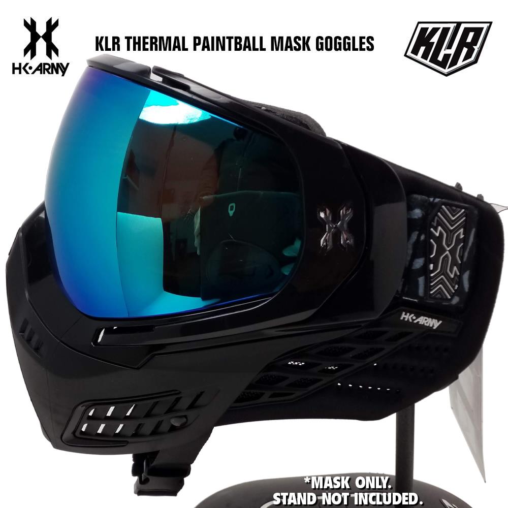 CLEARANCE - HK Army KLR Thermal Anti-Fog Paintball Mask Goggles - Onyx (Black/Black) - Arctic Lens - OPEN BOX