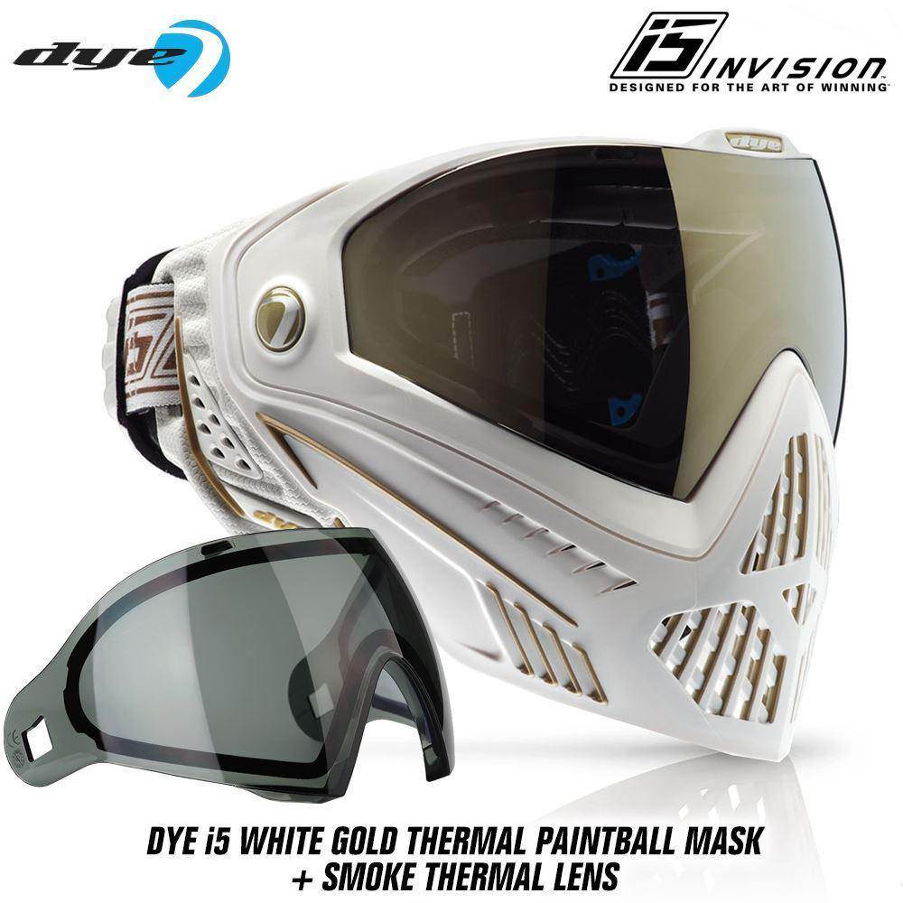 Dye I5 Thermal Paintball Mask Goggles with GSR Pro Strap - PaintballDeals.com