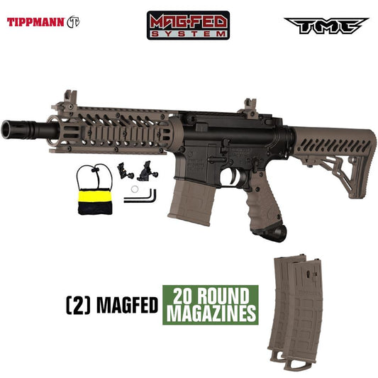 Tippmann TMC MAGFED Paintball Gun Marker - Black / Tan