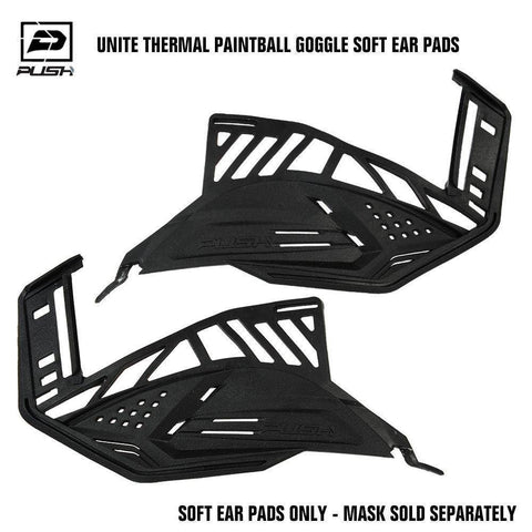 Push Unite Paintball Goggle Mask Soft Ear Pads - Black - PaintballDeals.com