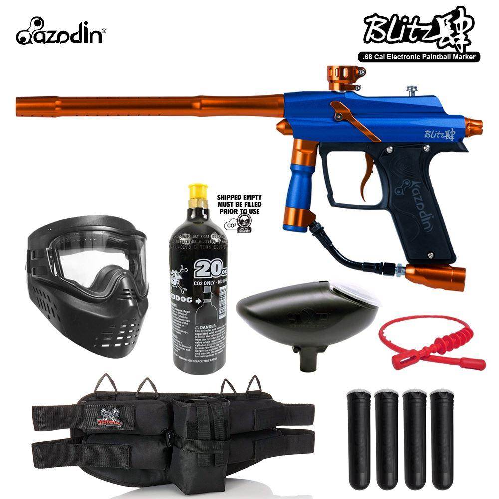 Maddog Azodin Blitz 4 Package Silver Paintball Gun Starter Kit From