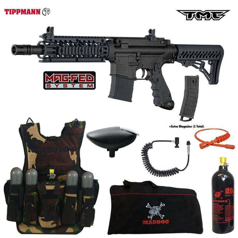 Tippmann TMC MAGFED Lieutenant Tactical Camo Paintball Gun Package