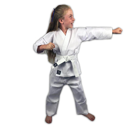CLEARANCE - Zephyr Martial Arts Karate Gi Student Uniform - White Belt - OPEN BOX - PaintballDeals.com