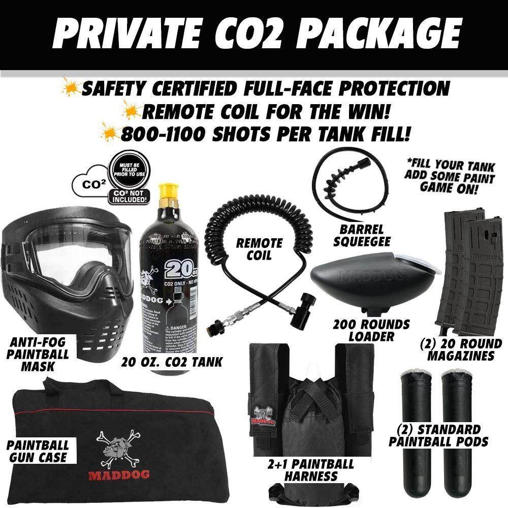 Maddog Tippmann TMC MAGFED Private Paintball Gun Starter Package - PaintballDeals.com