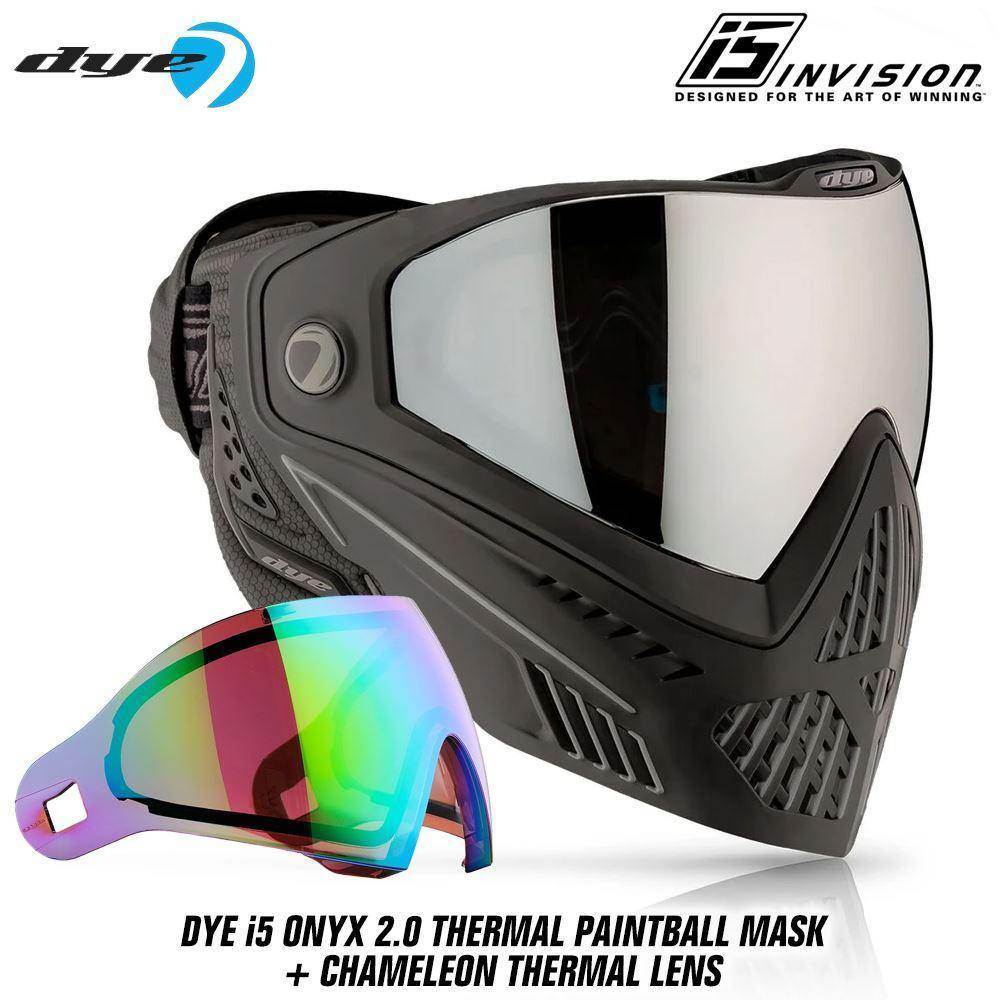 Dye I5 Thermal Paintball Mask Goggles with GSR Pro Strap - PaintballDeals.com