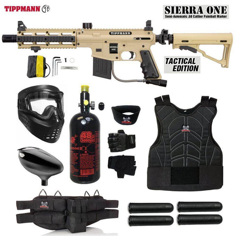 Maddog Tippmann Sierra One Starter Protective HPA Paintball Gun Package