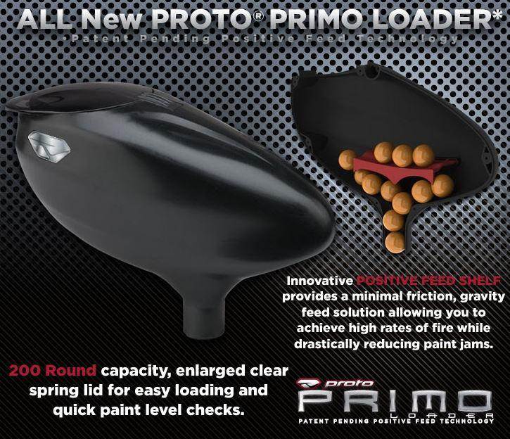 Proto Primo Gravity Fed Paintball Loader - Black