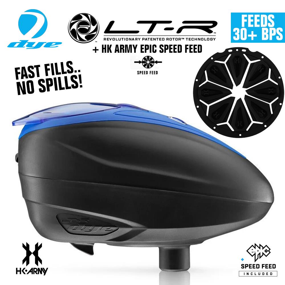 Dye LT-R Electronic Paintball Loader with HK Army Epic Speed Feed