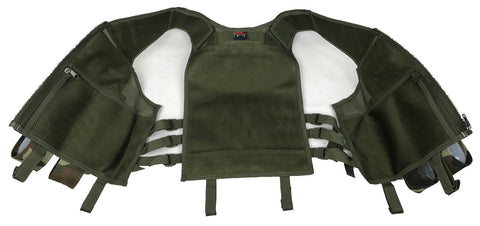 CLEARANCE Maddog Tactical Paintball Battle Vest Woodland Camo Airsoft Milsim USED But NOT Abused