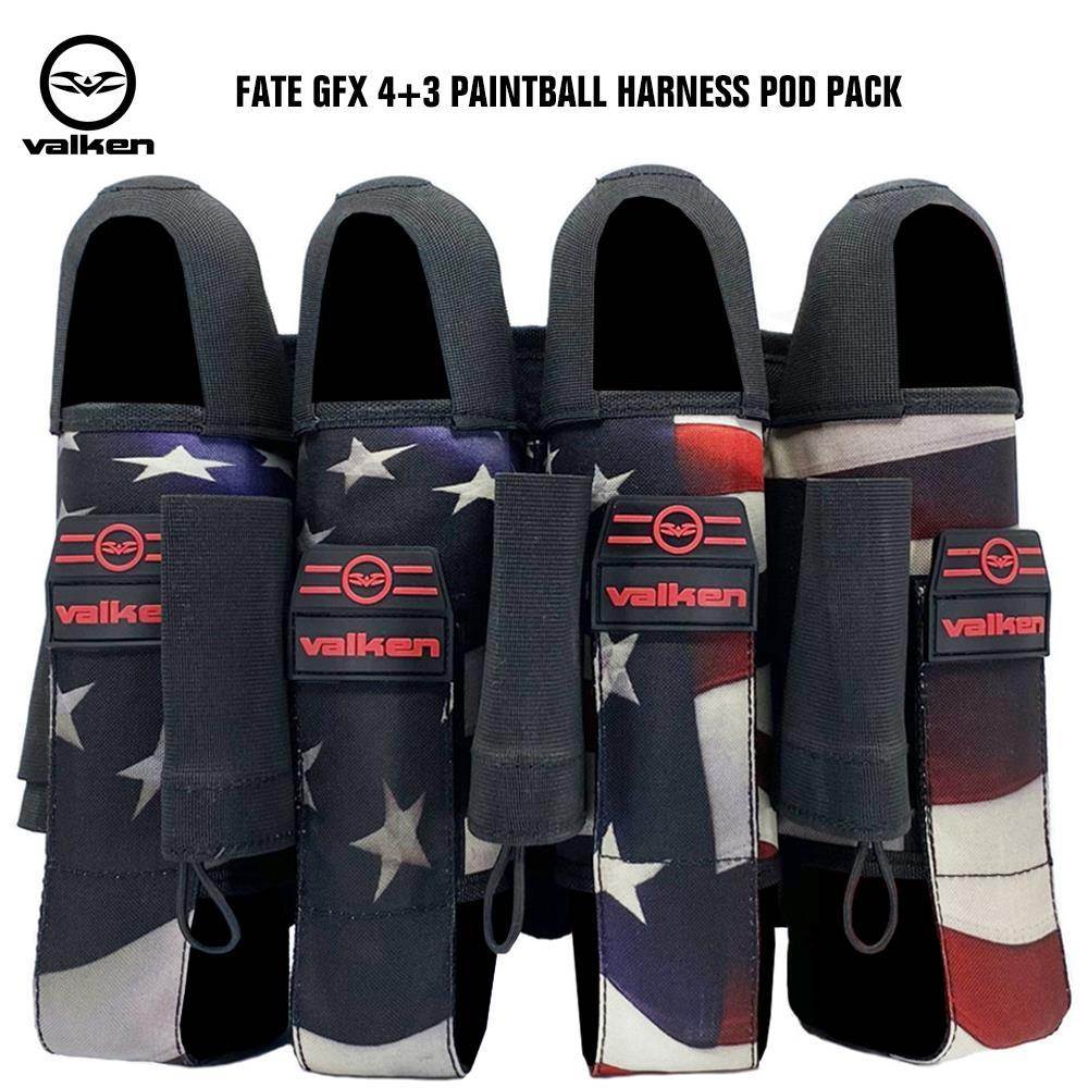 Valken Fate GFX 4+3 Paintball Harness Pod Pack - PaintballDeals.com