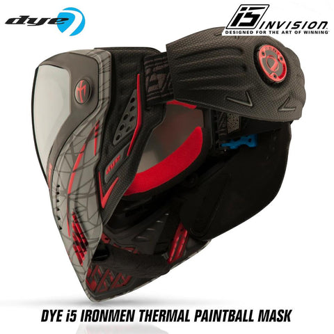 CLEARANCE Dye I5 Thermal Paintball Mask Goggles with GSR Pro Strap - Ironmen