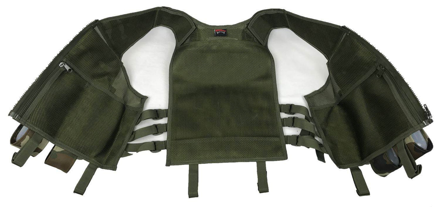 Maddog Tactical Paintball Battle Vest | Holds 6 Pods & Tank Up to 90ci