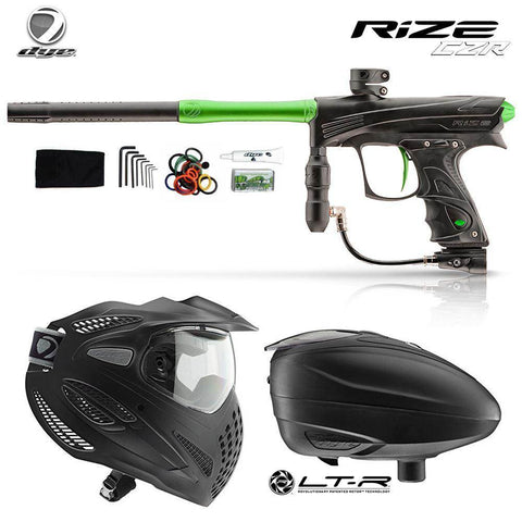 Dye Rize CZR Paintball Gun with Dye SE Thermal Paintball Goggles and Dye LT-R Paintball Loader Combo Package
