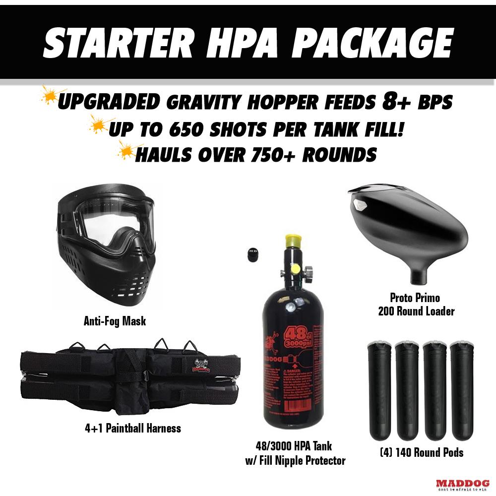 Tippmann Cronus Tactical Starter HPA Paintball Gun Package