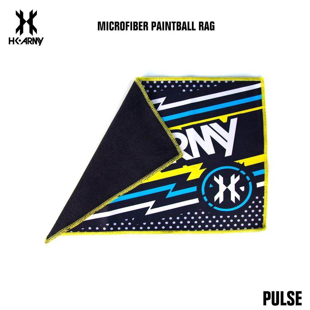 HK Army Microfiber Paintball Goggle Rag - Pulse - Blue/Ylw/Blk - PaintballDeals.com