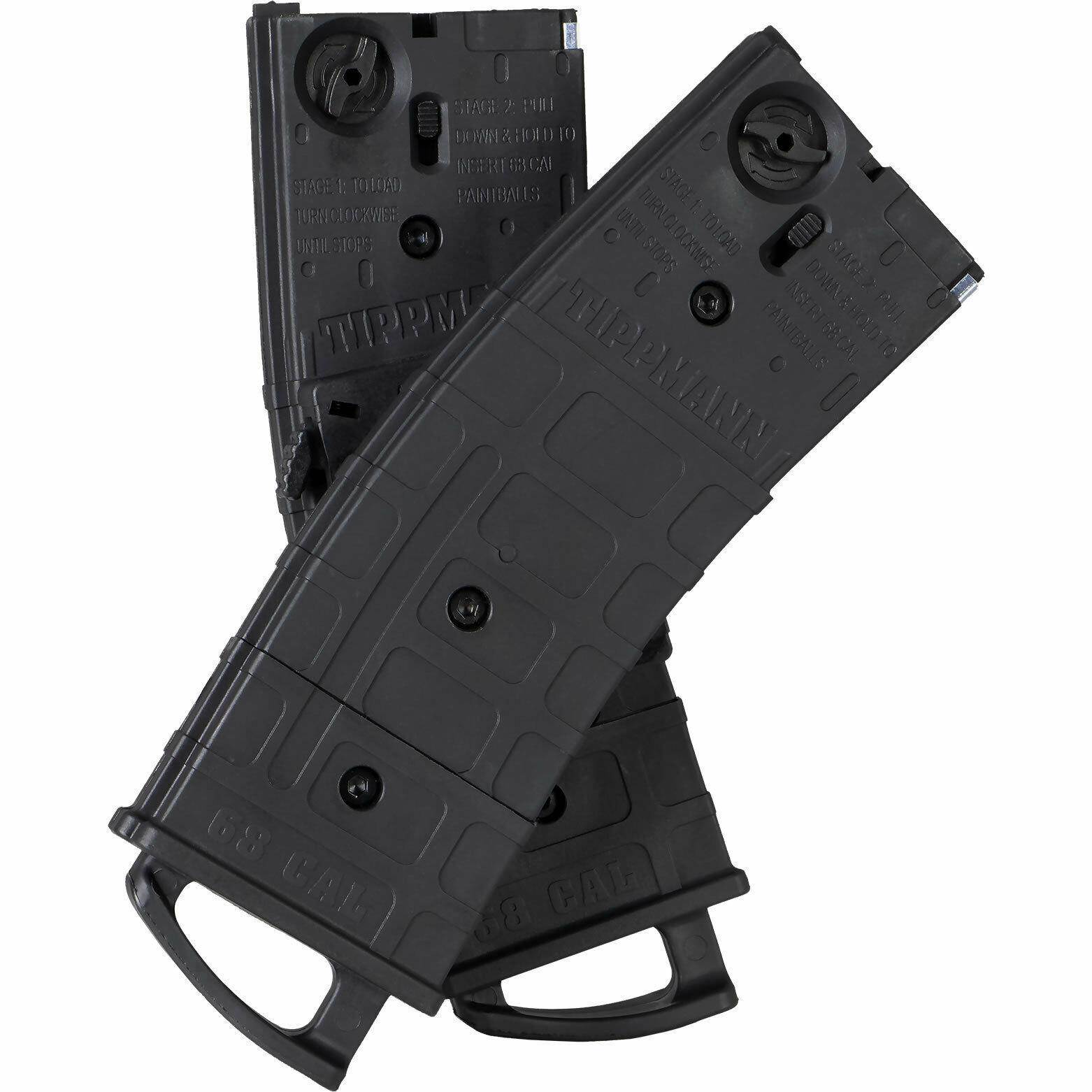 Tippmann TMC .68 Cal Mags w/ Coupler 2 pack Black .68 Cal Retail Box