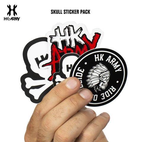 HK Army Paintball Sticker Pack - Skull (7 Assorted)