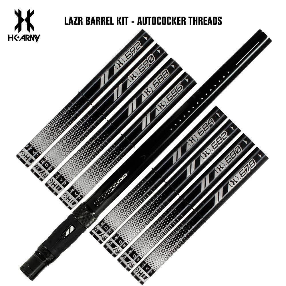 HK Army LAZR Paintball Barrel Kit - Autococker Threads - Black Inserts - PaintballDeals.com